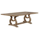 Orleans Furniture - Coaster - Brockway 104-inch Extension Leaf Dining Table Barley Brown - 110291